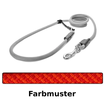 EASYLONG Hundeleine - M - 3m - rot-orange swirl